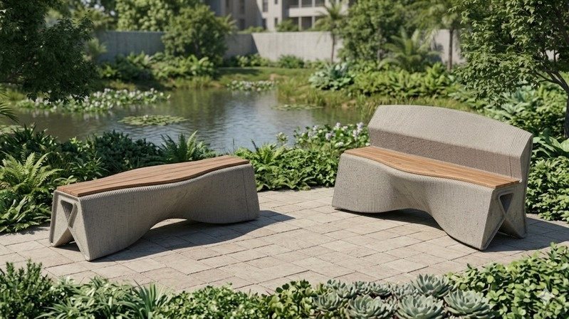 Sinuous Seater with Back